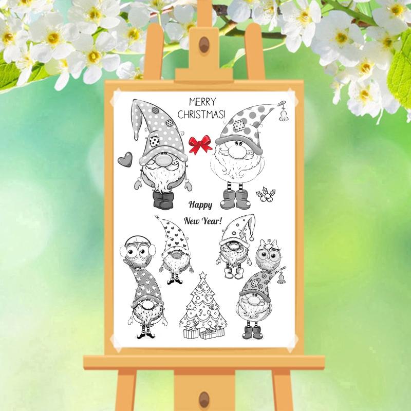 Merry Christmas Santa Claus DIY Silicone Clear Stamp Cling Seal ...