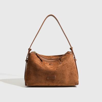 Handtasche mit großem Fassungsvermögen Wildleder Pendler Achseltasche Damen Herbstwinter Vintage All-in-one Umhängetasche