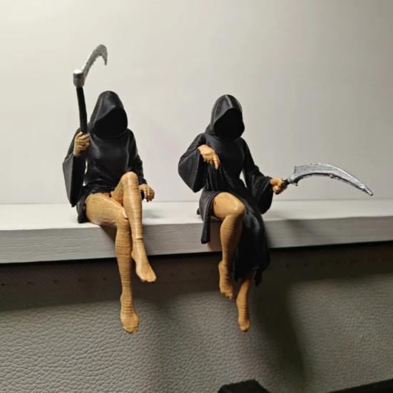 Gothic Desktop Sculpture Handmade Art Ornaments Mysterious Fantasy Figure Halloween Theme Garden Shelf Decoration