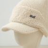 Winter Cat Ear Hat for Women with Plush Velvet Thickened Cold Proof Wool Hat Warm Ear Protection Knitted Casual Versatile Baseball Cap