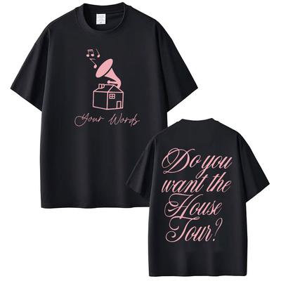 Sabrina Carpenter Haus Tour 2025 Bedrucktes T-Shirt Herren Damen Kurzarm Mode Kleidung T-Shirts Ästhetische T-Shirts Fan Geschenk