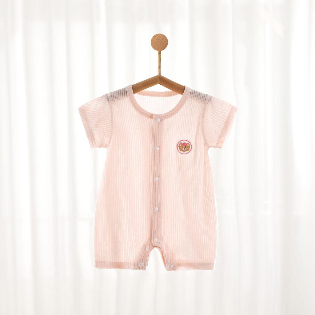 Sommarbabybodys: Klass A Kortärmad Tunn Body Pyjamas med Haremsbyxor