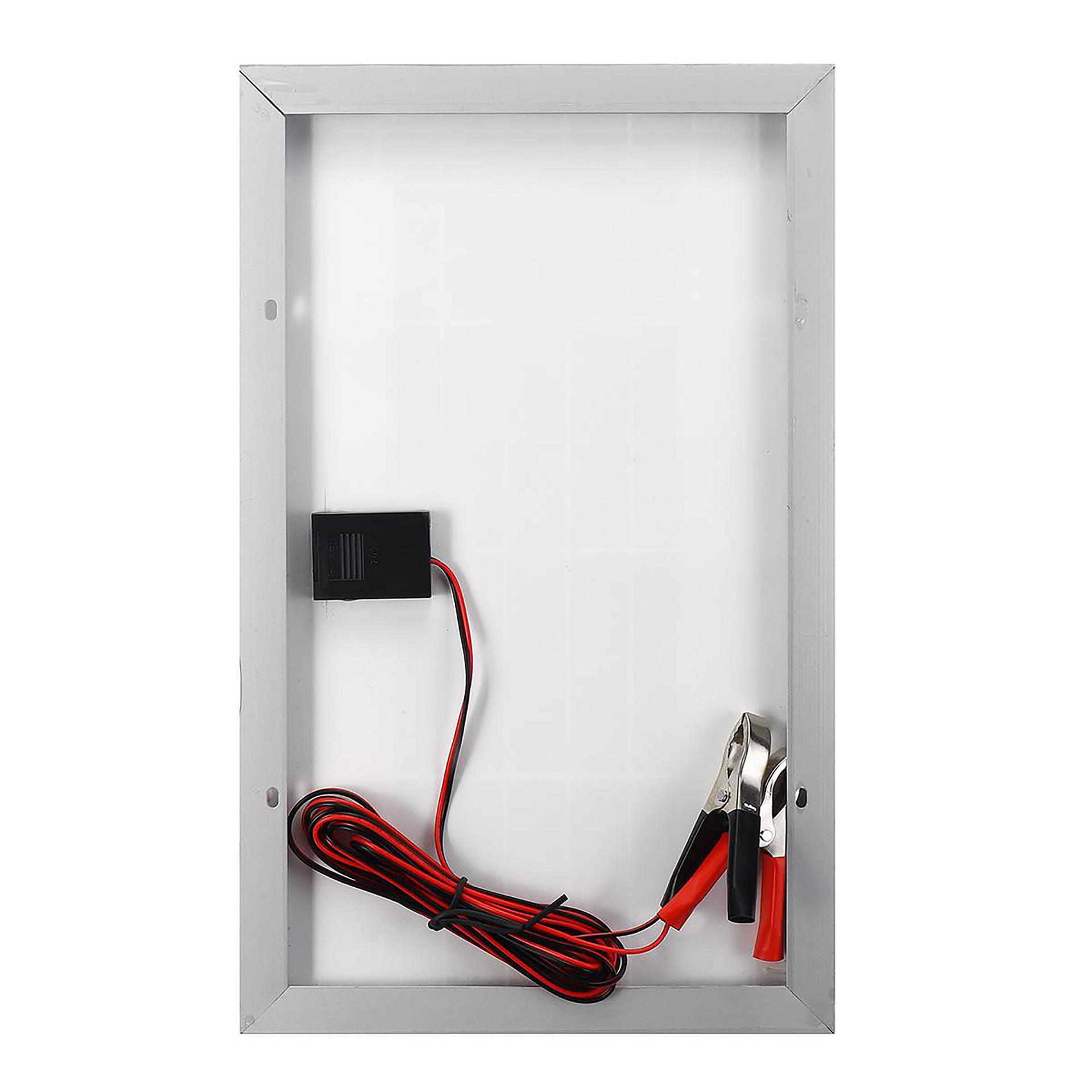 

10W 12V Solar Panel Battery Charger with 20A Controller for Vehicle,Gate Opener,Electrical Fence