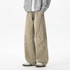 WRPCE Men's Solid Casual Straight-Leg Cargo Pants