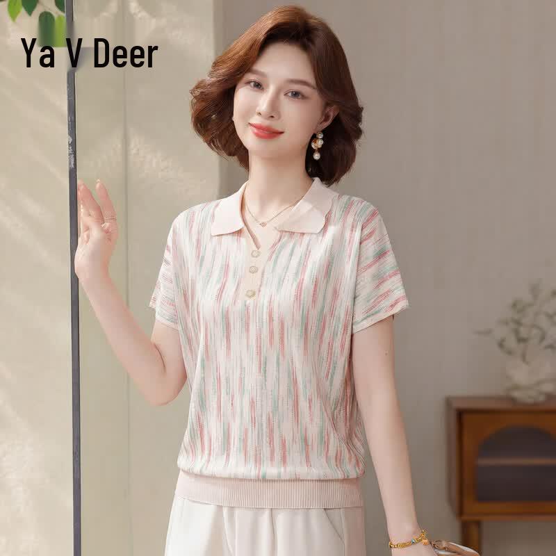 Yalu Women s Summer Floral Polo T-Shirt 110