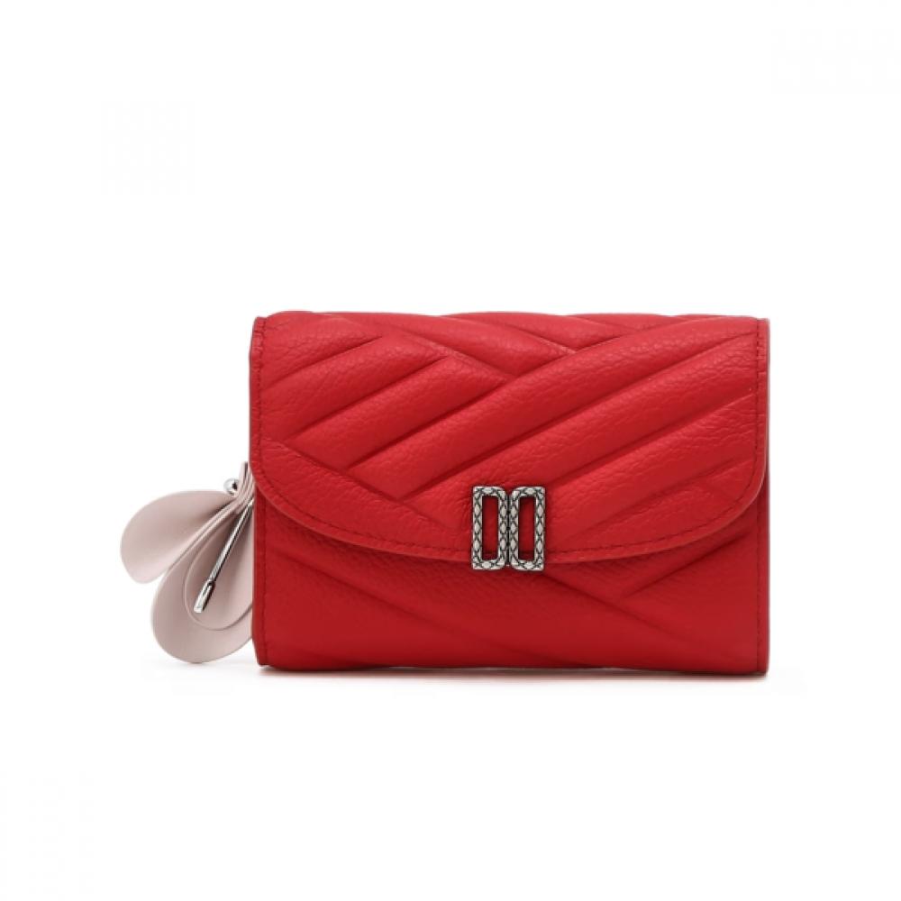 Daks Red Dd Logo Leather Wallet Dcwa6e775r2