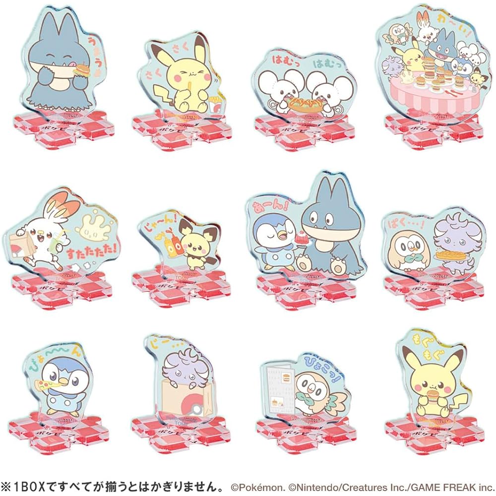 Takara Tomy Pokemon Pokepeace Acrylic Stand Diner Box Collectible Display Figure