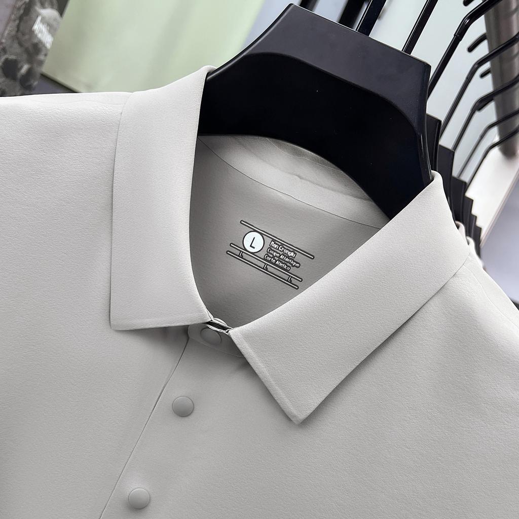 Men's Ice Silk High Elasticity Summer Polo Shirt