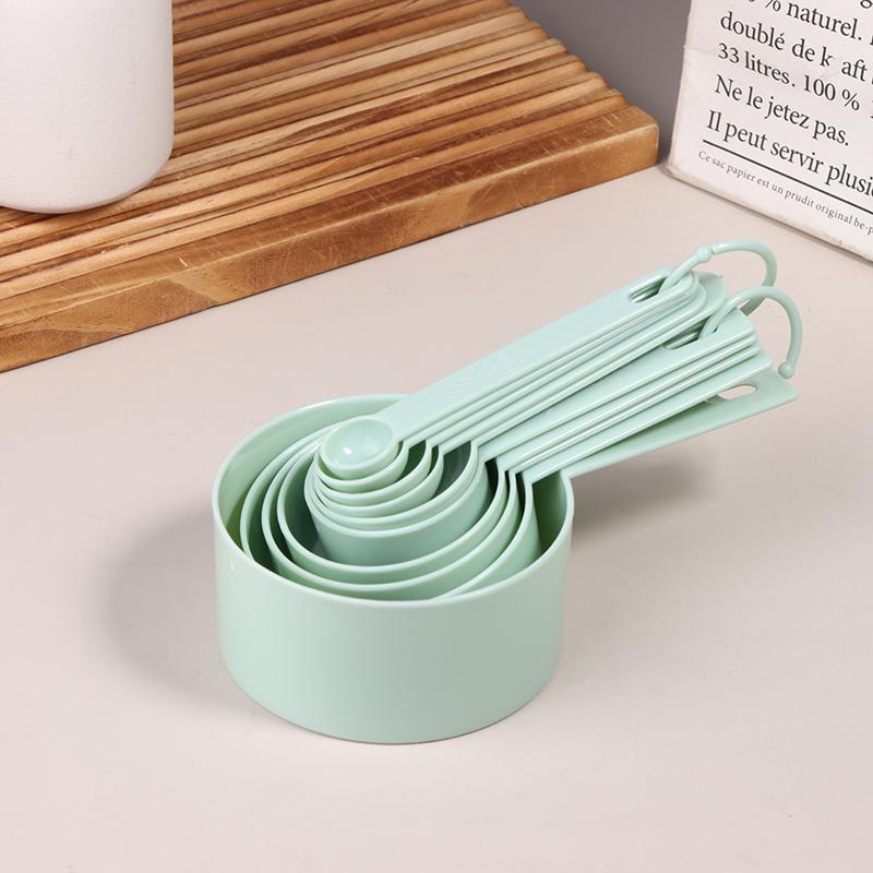 10Pcs/Set Plastic Measuring Tools Stackable Measuring Spoons Teaspoon Sugar Scoop Cake Baking Flour Measuring Cups