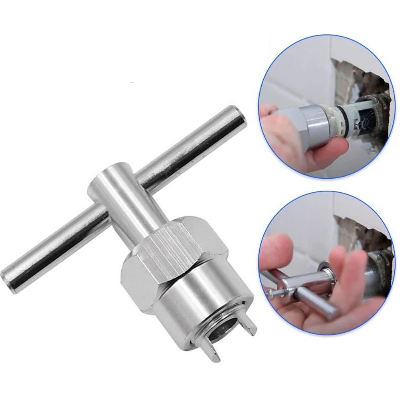 Valve Core Remover T Type Wrench for Bathroom Faucet and Pipe Maintenance Special Tools for Bathroom Maintenance