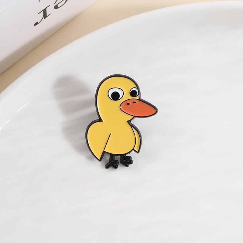 The Duck Song Enamel Pins Cartoon Animal Memes Brooches Lapel Badges Funny Ducklings Jewelry Gift for Kids Friends