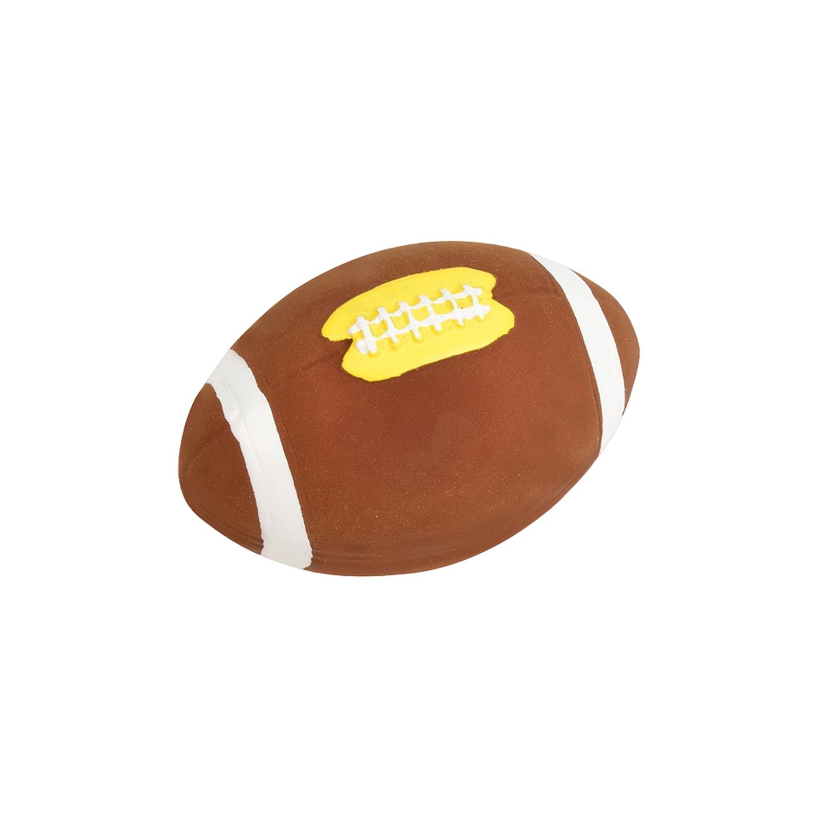 

Пищащая латексная игрушка-мяч для собак в виде регбийного мяча, Интерактивный мяч для собак, Мягкая жевательная игрушка для маленьких и средних собак, Игрушка для чистки зубов щенков, Милый мультяшный цветной футбольный мяч One Size коричневый