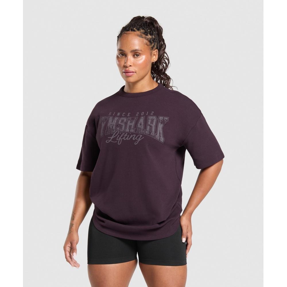Gymshark Lifting Oversized Pump Cover Plum Brown B3c1q Nbzn