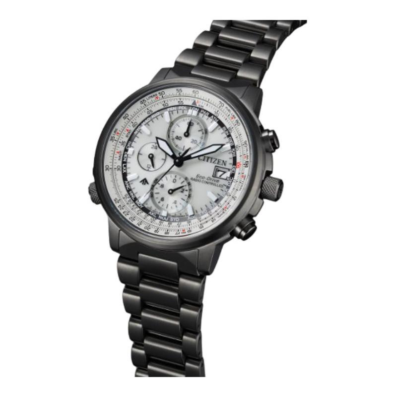 Citizen PROMASTER Series 200 Meters Waterproof Solar Quartz Steel Strap 41mm Men's Watch White Dial AT8304-57A