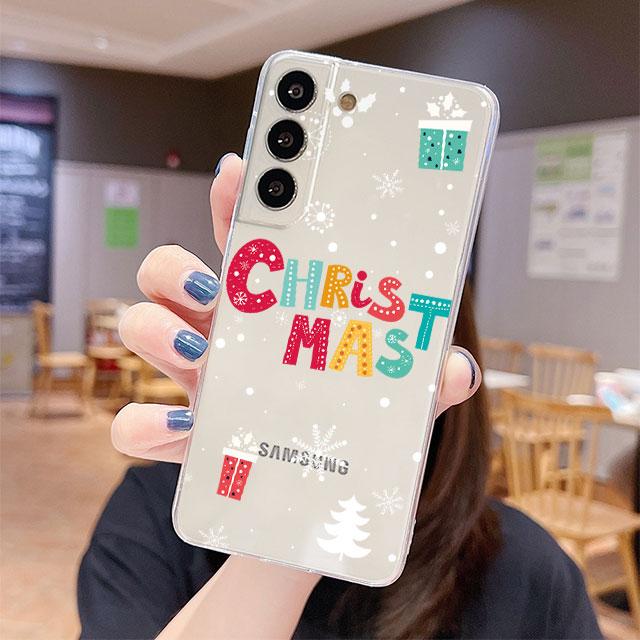 

Прозрачный чехол для Samsung Galaxy S22 S20 FE S21 S10 S9 Plus Note 20 Ultra 10 Lite 9, мягкий чехол из ТПУ для телефона, снеговик, рождественский мультфильм Samsung Note 8