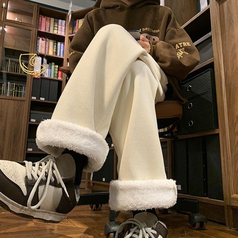 

Мужские вельветовые спортивные штаны в американском стиле, зимние, на флисовой подкладке, утолщенные, холодостойкие, хлопковые штаны, свободные, тяжелые, шерпа, повседневные брюки 3XL абрикосовый