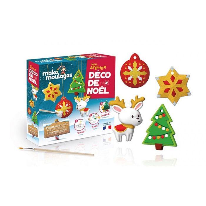 Kit créatif de décoration de Noël - MAKO MOULAGES - Mon atelier Déco - Multicolore - Asymétrique - Enfant
