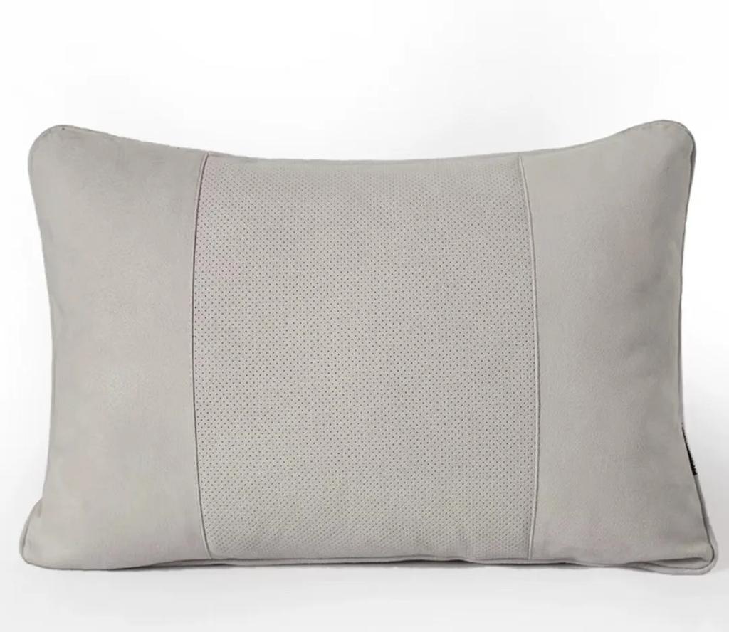 1pc Memory Cotton Headrest and Lumbar Pillow, Breathable Suede Material, Lumbar Pillow Neck Support Adjustable Car Rest Cushion