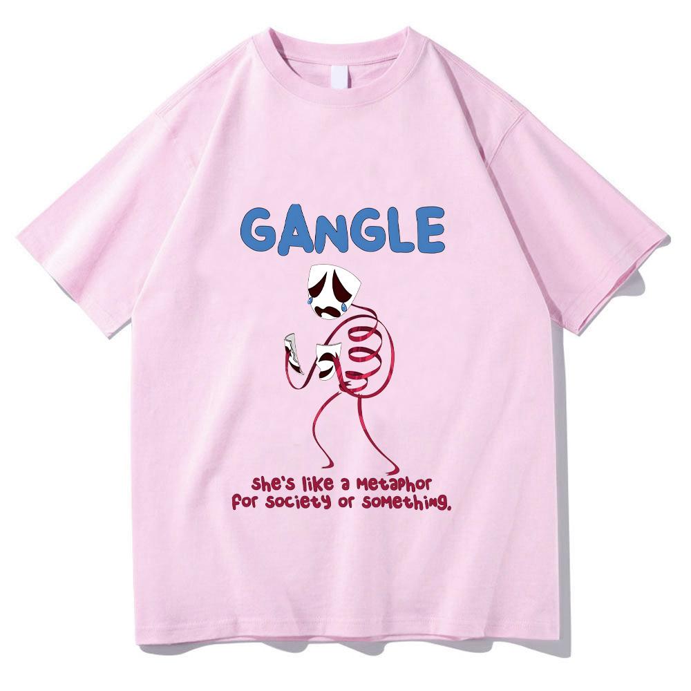 T-shirt con Stampa Cartoon GANGLE del Circo Digitale Harajuku Divertente Anime da Donna Uomo Abbigliamento in Cotone Girocollo Top Casual