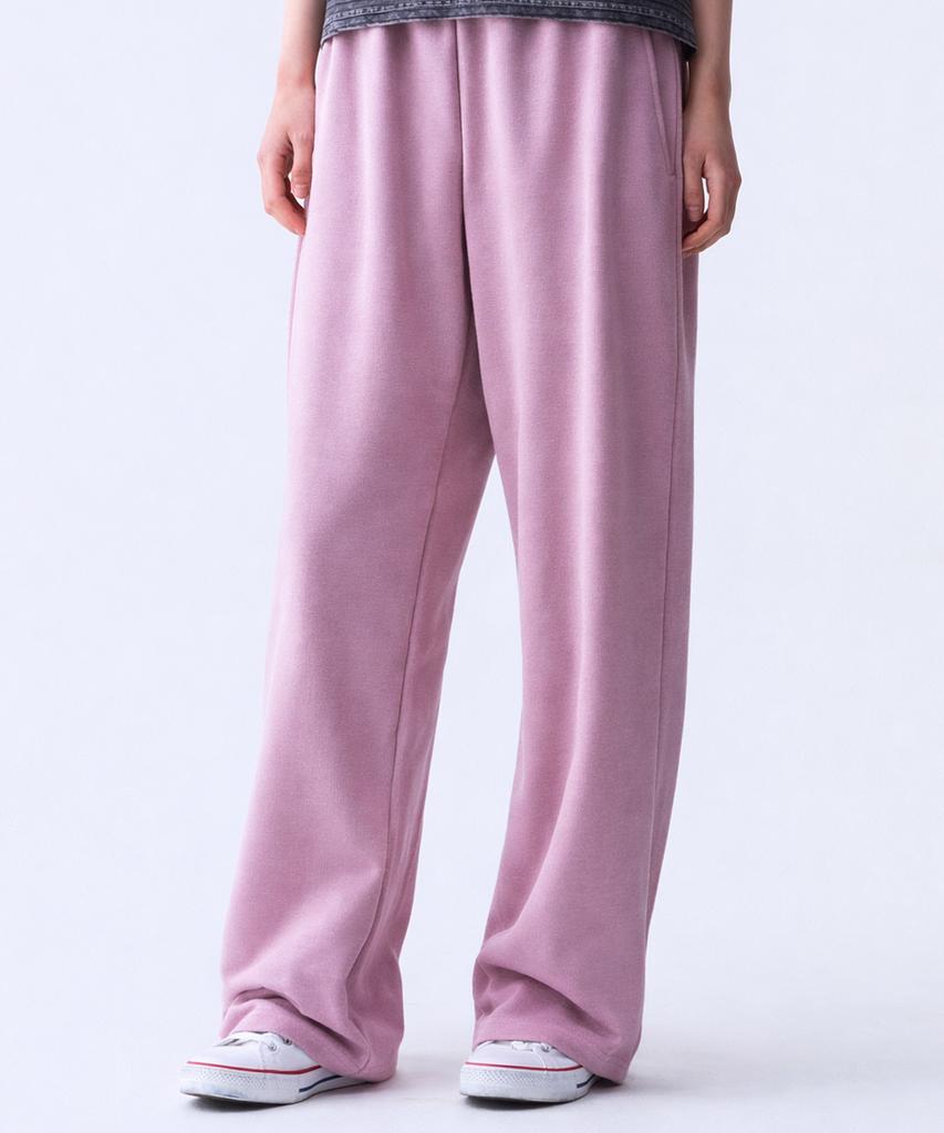 ADERNM Pigment Straight Two-Pocket Elastic Waist Pants Pink