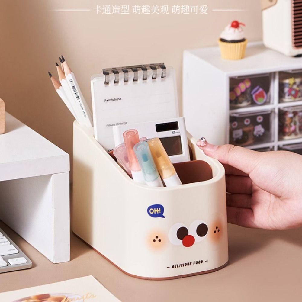 Household Remote Control Organizer Box Large Capacity Pen Holder Cosmetic Storage Case