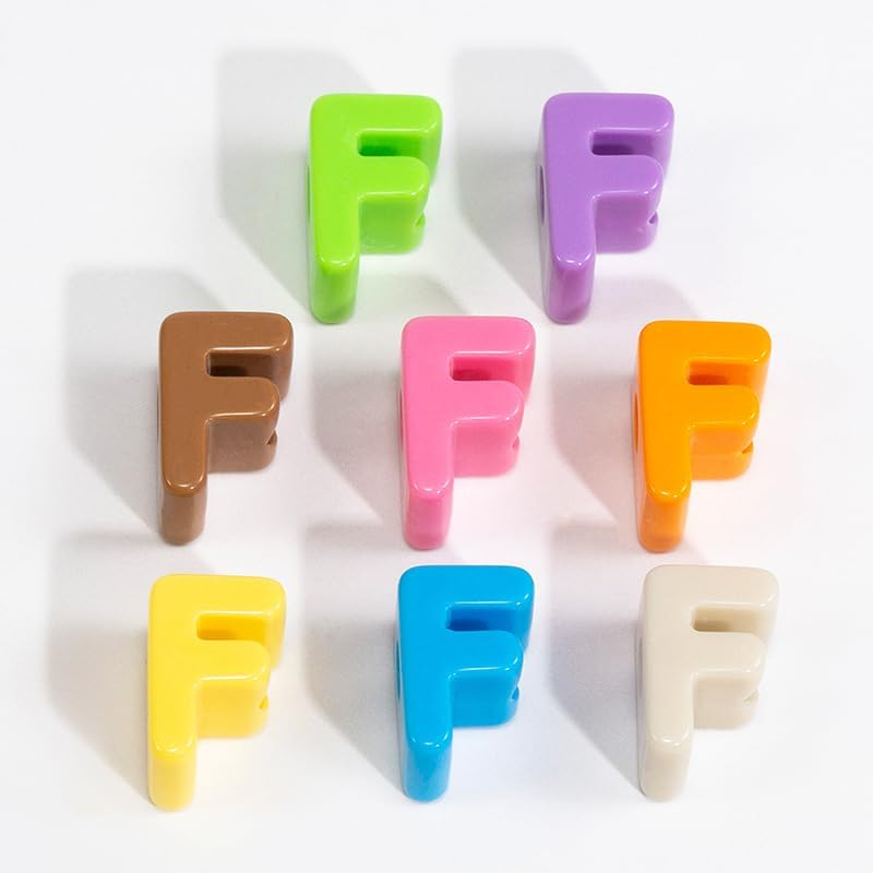 10PCS Colorful 26 Letter Beads 20mm Loose Beads Big Hole DIY Jewelry Making Kit Bracelet keychain for Educators to Learn Letters