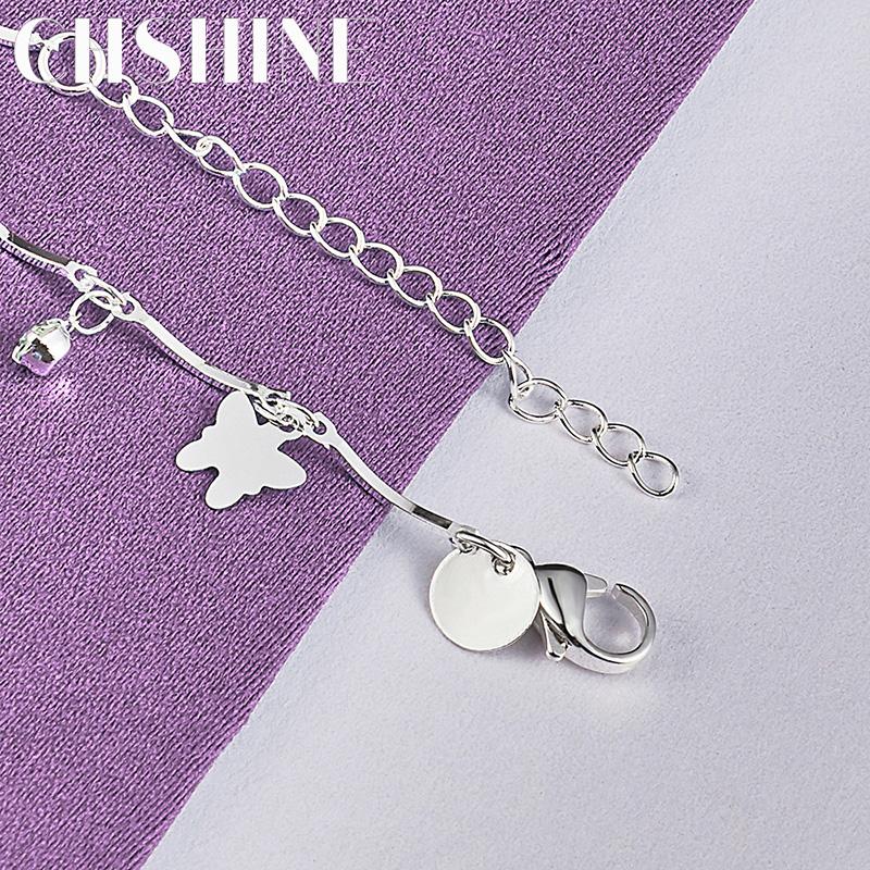 CHSHINE 925 Sterling Silver Charm Butterfly Bracelet For Women Wedding Party Fashion Jewelry