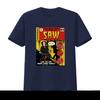 Comic Book Cover Saw T Shirt Horror Movie Inspired with Spine Tingling Design vintage Washed Versatile Slightly Comfortable