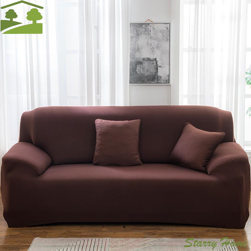 Elastischer einfarbiger 3-Sitzer Sofabezug Staubdicht Ausziehbar Sofaslip Waschbar All-inclusive Stretch Couchbezug Wohnzimmer