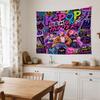 Huntrx Cyberpunk Fashion Clear Pattern Tapestry, Wall Decor for Apartment, Studio and Photoshoot Backdrop,Perfect Gift