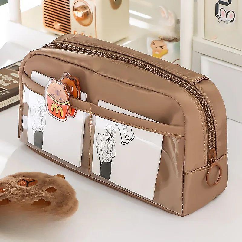 Transparent Pencil Case with Large Capacity, Multi-functional Stationery Bag, Meirad New Design, Ideal for Storage