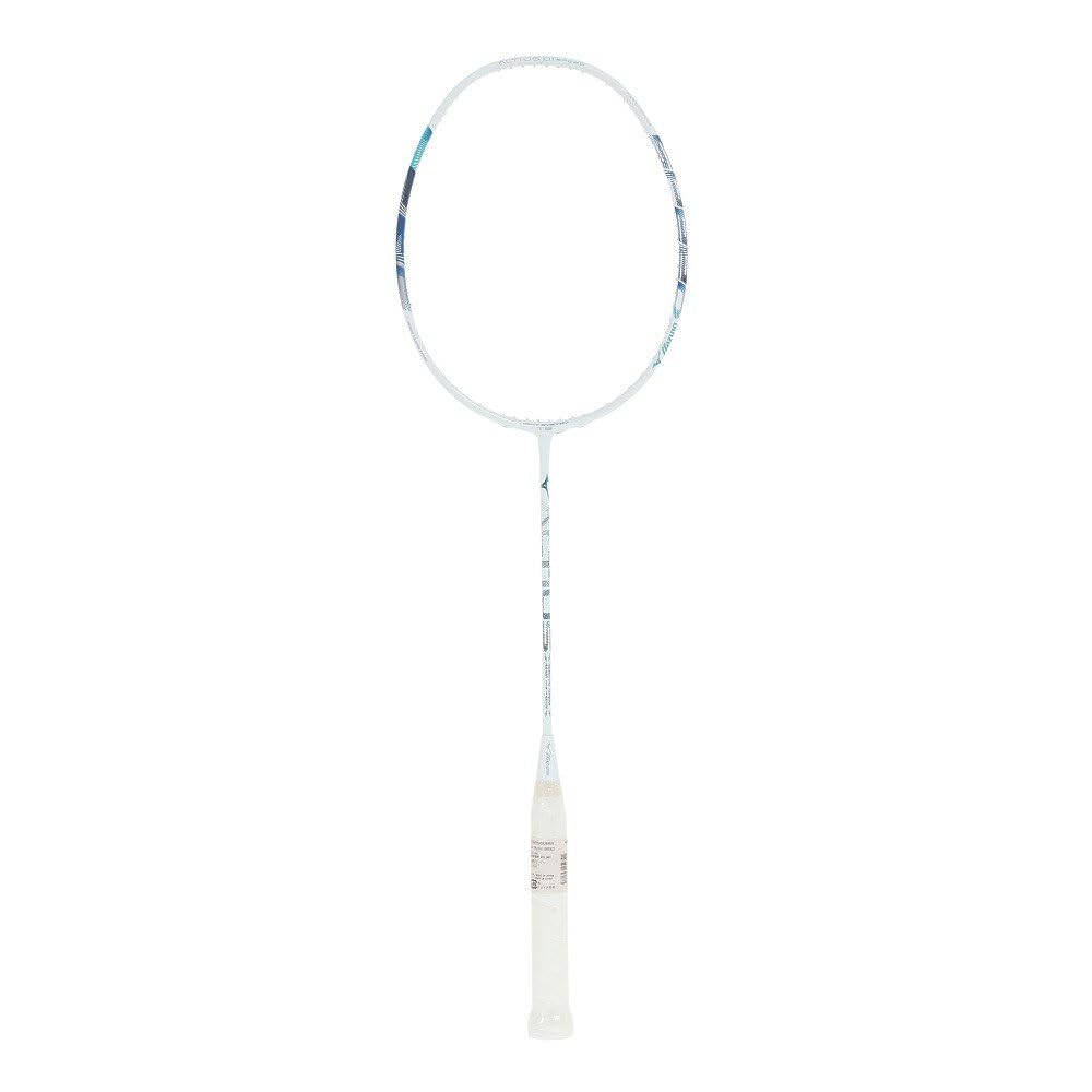 Mizuno Altius 01 SPEED Badminton 73JTB20226 x und Schläger, (Weiß Blau, 4U5, Herren Damen)