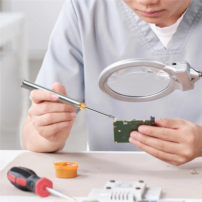AD23-2 Pcs Soldering Iron Tip With Sponge E10 Interface Welding Tips USB Soldering Tip Soldering Tools Set