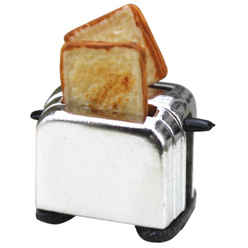 1Pc 1/12 Scale Dollhouse Bread Machine With Toast Miniature Cute Decorations Toaster Dollhouse Mini Accessories 4 Styles