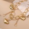 Coola Kärlekshjärta Hängen Halsband Guld Färg Chokers Halsband Kedja för Kvinnor Flickor Handgjorda Fest Smycken Gåvor