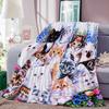 Cute Cat Print Blanket, Flannel Blanket, Soft Warm Throw Blanket Nap Blanket For Couch Sofa Office Bed Office Camping Travelling