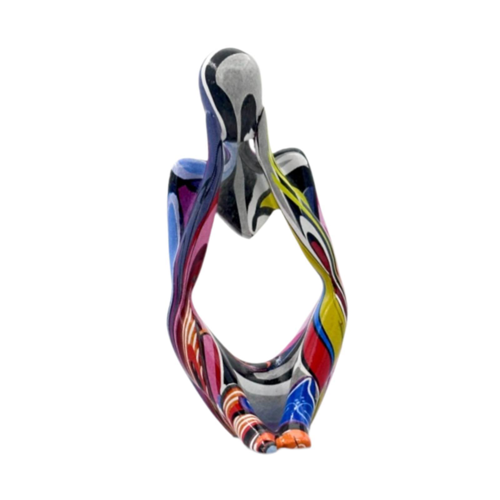 

Thinker Resin Statue Figurine Table Centerpiece Desktop Decors Abstract Sculpture for Farmhouse Drawer Office Cabinet Bedroom