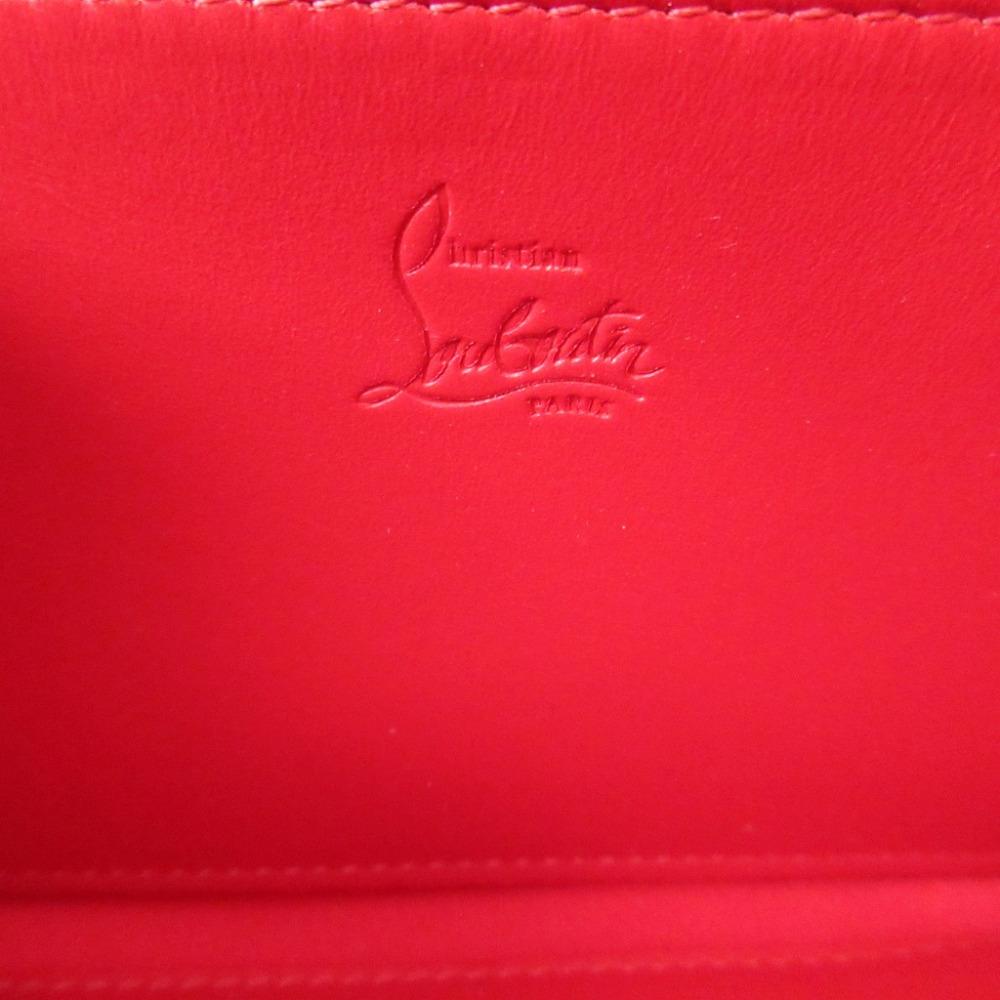 Used AUTHENTIC Christian Louboutin 3175230 Studs Panettone Long Wallet Leather