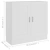 Bookshelf White 82.5 x 30.5 x 80 cm Engineered Wood