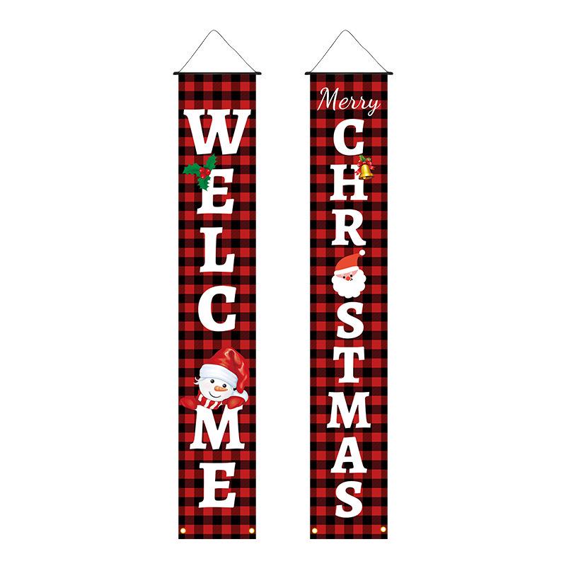 Christmas Nutcracker Couplets Door Curtain Flags | Festive Porch Decor