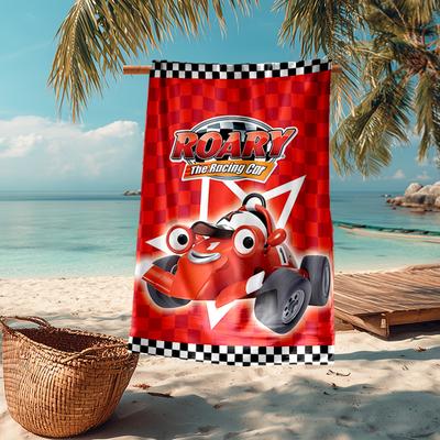 Ultra-Soft Beach Towel with Truck Theme,Ideal for Pool - Camping, Diving - Perfect Travel Essential, Vibrant Beach Towel.
