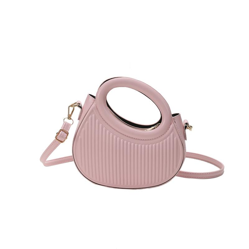 Fashi Women Shoulder Bag Armpit Bag Design Underarm Bag Pleated Saddle Bag Solid Color Messenger Bag Purse Handbags