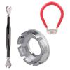 Set di Chiavi per Raggi per Mountain Bike 8 Misure in Acciaio Cromo-Molibdeno Kit di Attrezzi per Centratura Ruote per Riparazione Biciclette