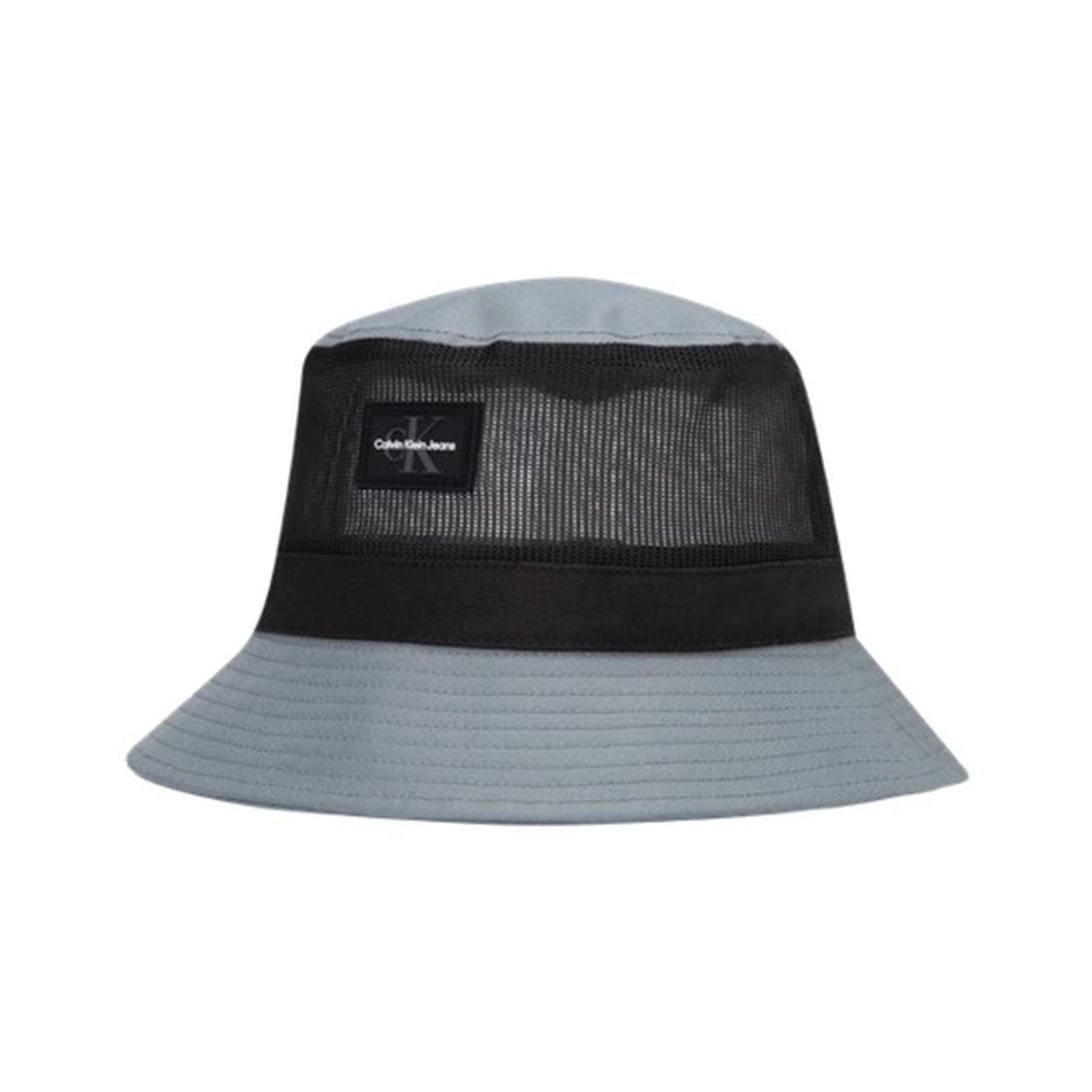 

Calvin Klein Minimalist Patch Polyester Fisherman Hat Unisex hats Black Gray K510466 S