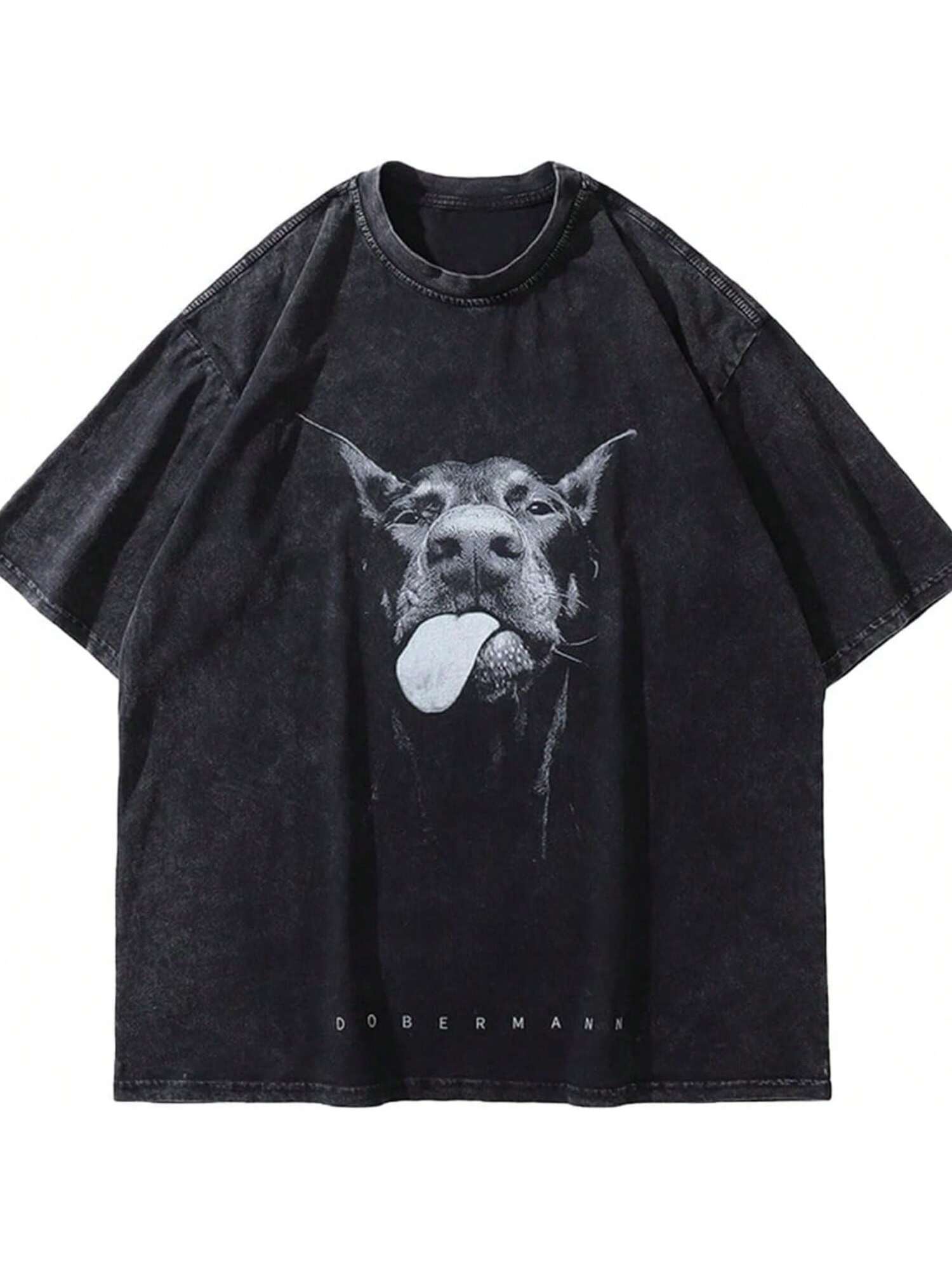 

Женская футболка из чистого хлопка с собакой доберман-пинчером, печать премиального качества, прочная и долговечная, повседневная и модная S