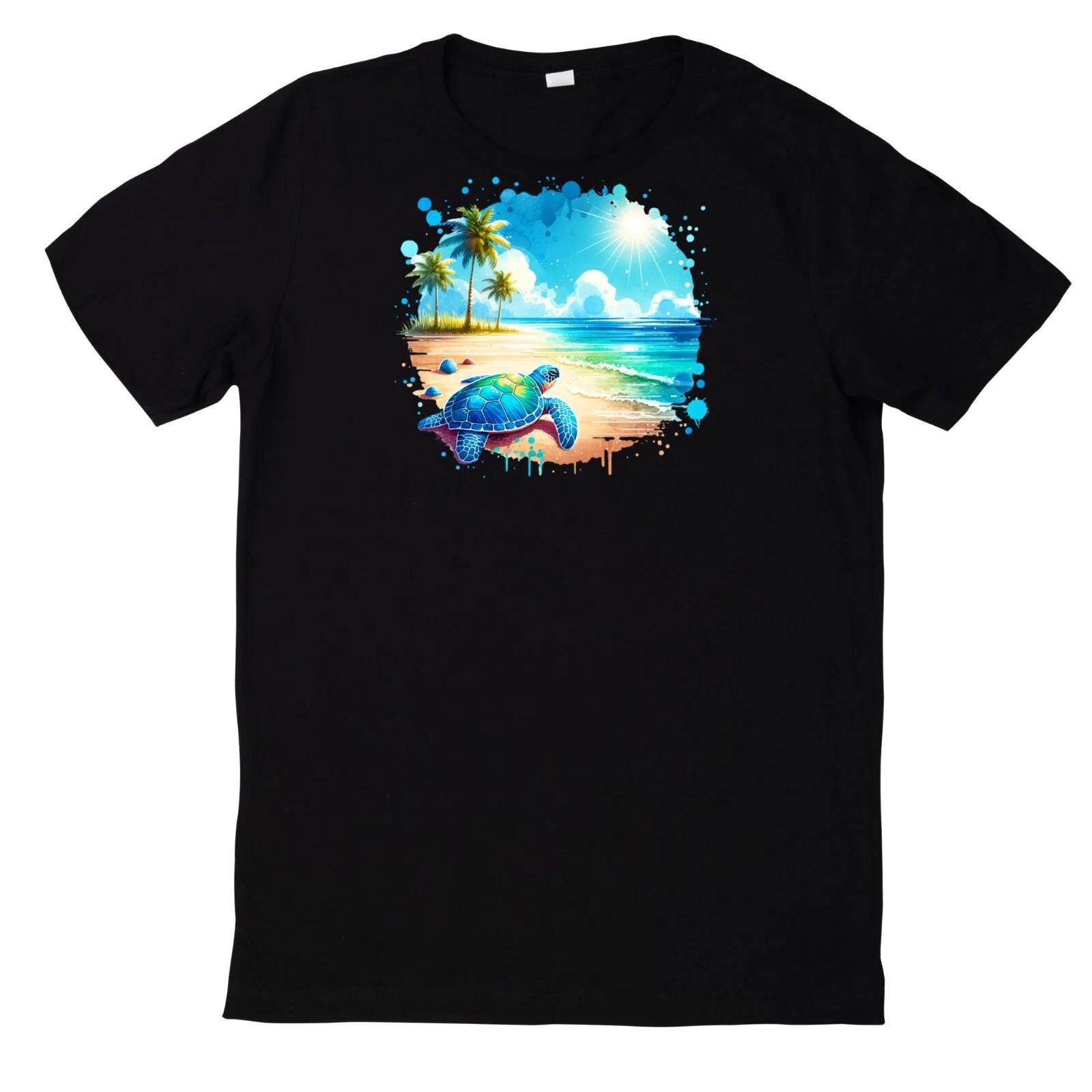 T-Shirt Sommer am Strand Motiv Baumwolle XXXL