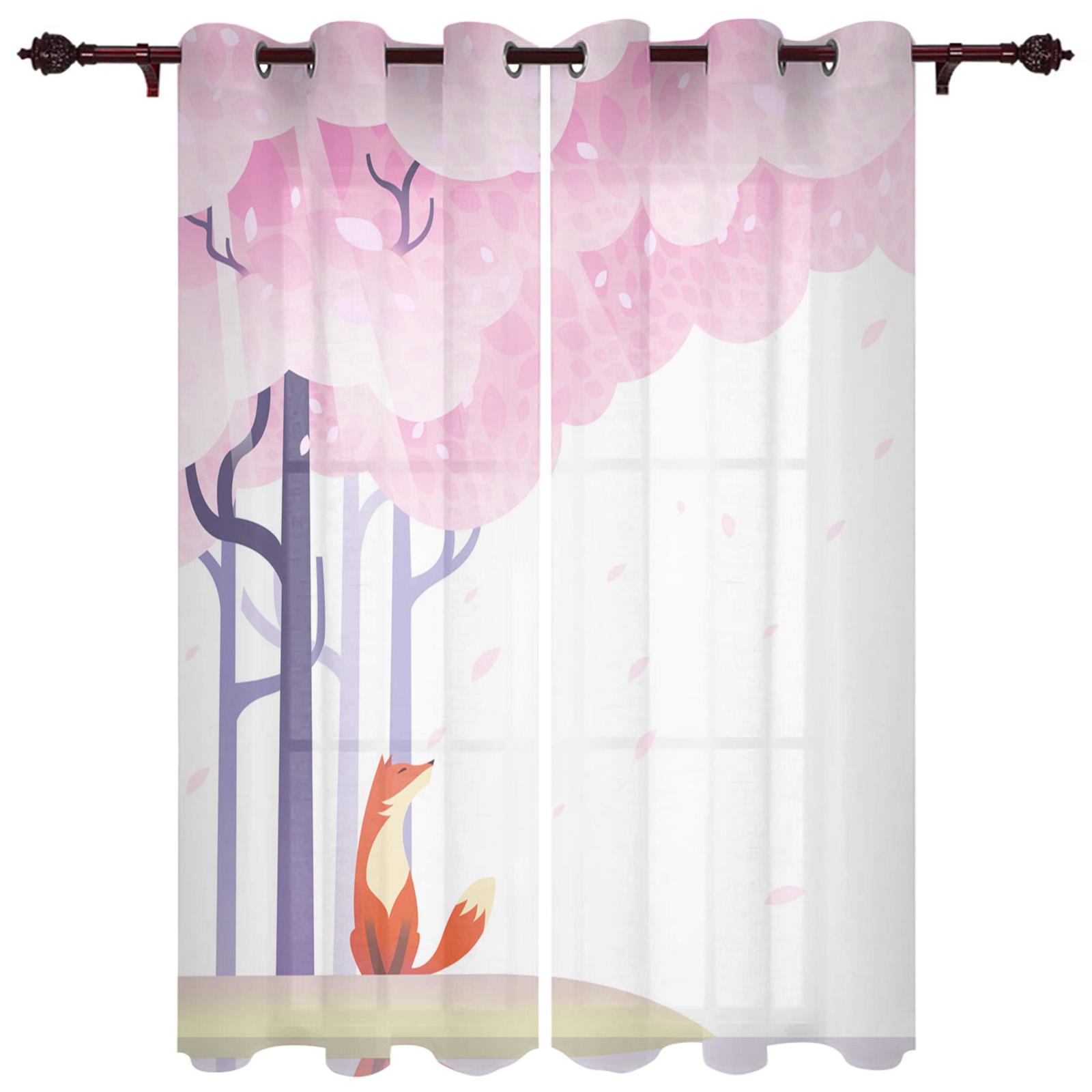 Шторы на окна с изображением красной лисы — фото 10