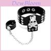 Punk Skull Hand Cuff Bracelet With Metal Alloy And Rivet Detailing For Rock Music Fans