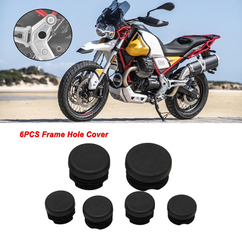 6PCS Motorcycle Accessories Frame Hole Cover Caps Plug Decorative Frame Cap Set Fits For MOTO GUZZI V85TT V85tt 2019-2022