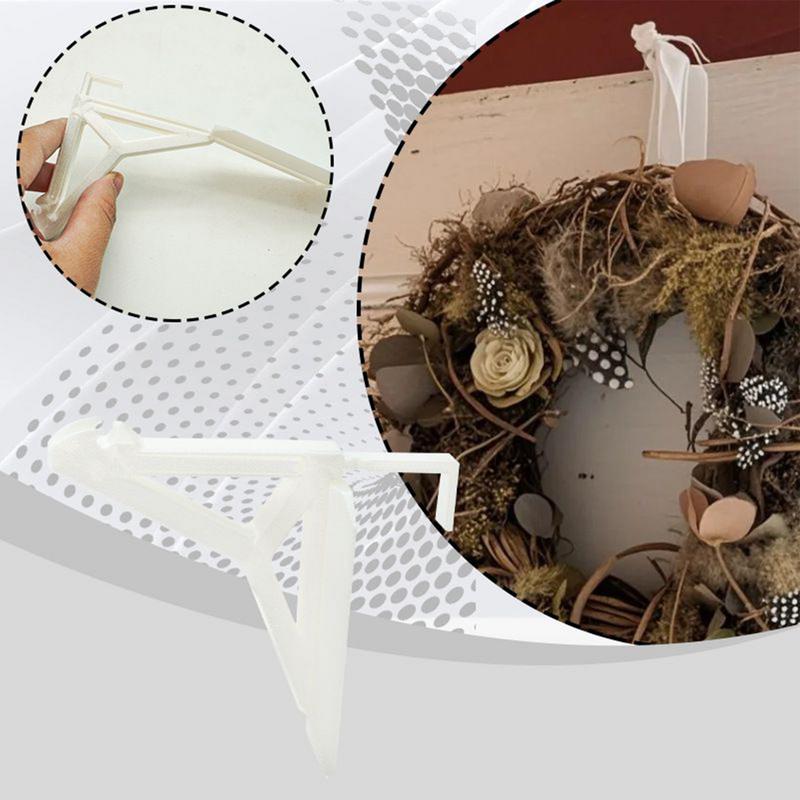Wreath Door Hanger Over The Door Hanger No Drilling Clothes Suspending Holder For Bedroom Living Room Fabric Decoration Storage